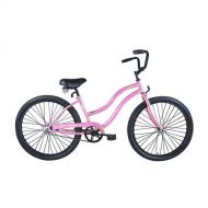 Micargi Bicycles Touch 26 Womens Beach Cruiser Bicycle - Pink with Black Rims