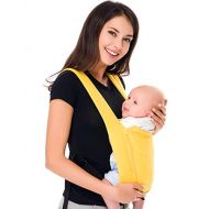 Cuby Ergonomic Baby Carrier,Classic Carrier, Soft & Breathable Baby Carriers Backpack Front and Back for Infants to Toddlers Up to 36 lbs (Yellow)