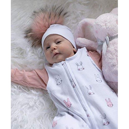  Ely 100% Cotton Wearable Blanket Baby Sleep Bag Pink Bunnies 2 Pack (3-6 Months)