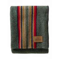 Pendleton Yakima Camp Wool Throw Blanket, Green Heather Mix, One Size