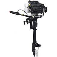 SHZICMY Outboard Motor Engine, 4HP 4-Stroke Professional Fishing Boat Engine 52CC CDI Air Cooling System（USA Stock）