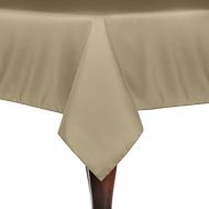 Ultimate Textile -10 Pack- 90 x 90-Inch Square Polyester Linen Tablecloth, Camel Light Brown