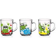 Sendez 6 Tassen Frosch-Motiv Becher 250 ml Teeglaser Kinderglaser Trinkglaser Kindertassen