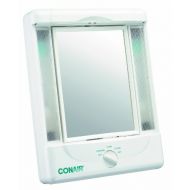 Conair Two-Sided Lighted Makeup Mirror with 4 Light Settings; 1x/5x Magnification; White