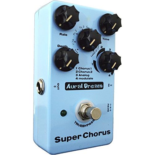  Aural Dream Super Chorus Guitar Effect Pedal with 4 modes and 8 waves reaching 32 chorus effects True bypass