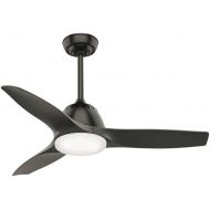 Casablanca 59287 Wisp Room 44 Ceiling Fan with Light with Handheld Remote, Small, Noble Bronze