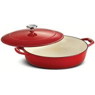 Tramontina Enameled Cast Iron Covered Braiser, 4-Quart, Gradated Red by Tramontina