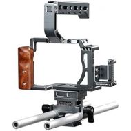 Sevenoak SK-A7C1 Pro Aluminum Cage with Top Handle, Shoe Mount and 15mm Rods - Custom Fit for Sony A7, A7S, ASR (Mark I)