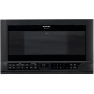 Sharp 1.5 Cubic Foot 1100 Watt Over-the-Counter Microwave Oven (Black)