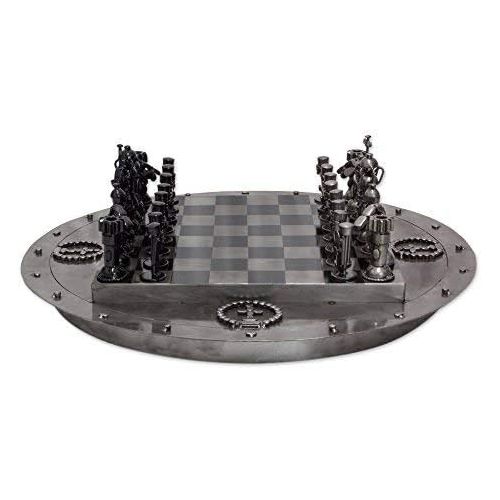  NOVICA Decorative Metal Recycling Challenge Auto Part Chess Set