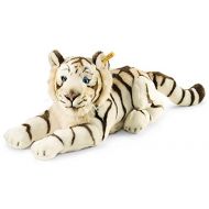 Steiff Bharat The White Tiger, Striped White, 18
