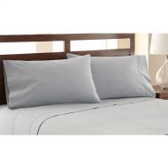 Amrapur Overseas | 1200 Thread Count 4-Piece Solid Cotton Rich Bed Sheet Set (Silver Sage, Queen)