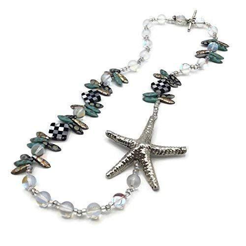  VAN DER MUFFINS JEWELS Mackenzie Childs Inspired Necklace | Sterling Silver Statement Starfish Jewelry | Holiday Gifts Sale | 24 Inch
