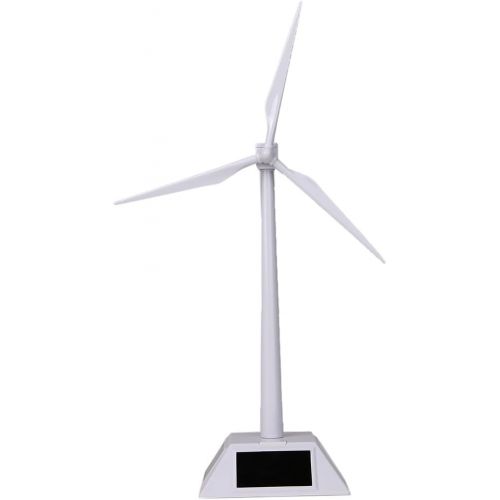  [아마존베스트]Alloet Desktop Wind Turbine Model Solar Powered Windmills ABS Plastics White for Education or Fun