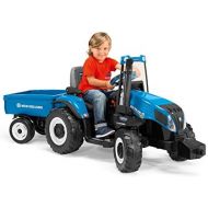 Peg Perego New Holland T8 Tractor & Trailer, Blue