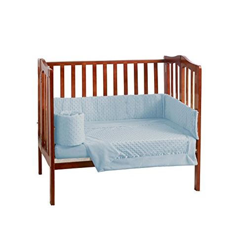  BabyDoll Bedding Baby Doll Bedding Heavenly Soft Mini CribPort-a-Crib Set, Blue