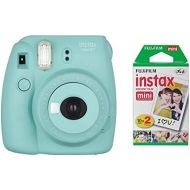 Fujifilm Instax Mini 8+ Instant Film Camera (Mint) with Instant Film, 2 x 10 Shoots (Total 20 Shoots) + Colorful Photo Frame Stickers 20 pcs
