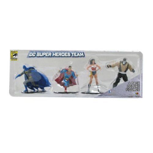  Monogram International SDCC 2013 Monogram Exclusive Set of 4 DC Universe PVC 4” Figures: Batman, Superman, Wonder Woman and Bane