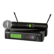 Shure SLX24BETA58-G4 Wireless Microphone System (G4470-494 MHz), Includes SLX4 Receiver, SLX2 Handheld Transmitter and Beta 58 Microphone