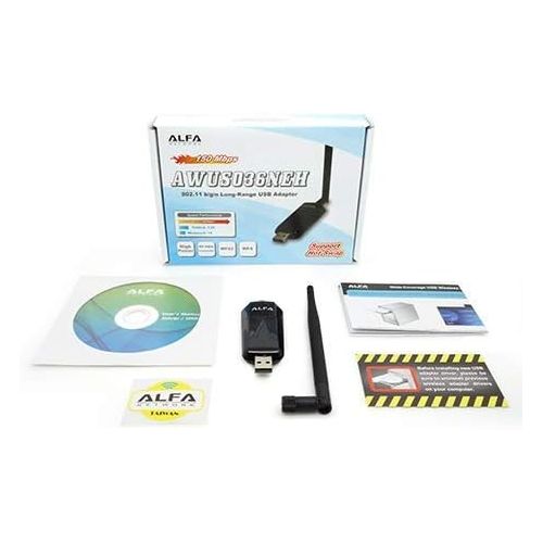  ALFA AWUS036NEH Long Range WIRELESS 802.11bgn Wi-Fi USBAdapter
