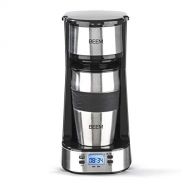 BEEM THERMO 2 GO Single-Filterkaffeemaschine - Thermo | Inklusive 0,4 l Thermobecher to go und Permanentfilter | 24h-Timer | 750 W | Edelstahl