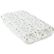 Levtex Baby Bailey Taupe and Grey Woodland Themed Plush Changing Pad Cover