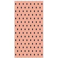 IPrint 3D Decorative Film Privacy Window Film No Glue,Peach,Traditional Black Polka Dots on Soft Colored Background Abstract European Design Decorative,Peach Black,for Home&Office