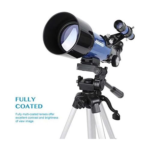  Aomekie Telescope for Adults Astronomy Beginners Kids Telescopes 70mm with 51Inch Adjustable Tripod 10X Eyepiece Phone Adapter 3X Barlow Lens and Backpack