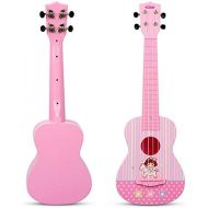 [아마존베스트]APerfectLife aPerfectLife Ukulele Guitar for Kids, 23 Inch Nylon-String Starter Classical Guitar for Beginner Children (Pink)