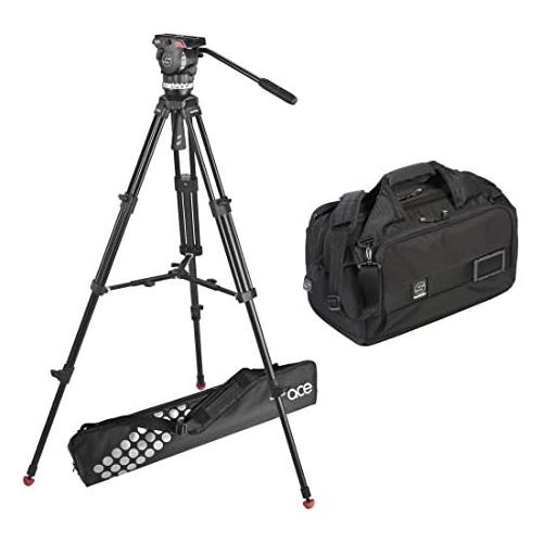 Sachtler 1001 Ace M MS System with Ace M Fluid Head, Tripod, Mid-Level Spreader, Bag, Camera Mounting Plate, Pan Bar