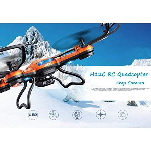  DICPOLIA RC Helicopter Remote Control JJRC H12CH Headless Mode One Key Return RC Quadcopter with 5MP Camera,Toys Outdoor Racing Controllers Helicopters Drones for Beginner Adults (