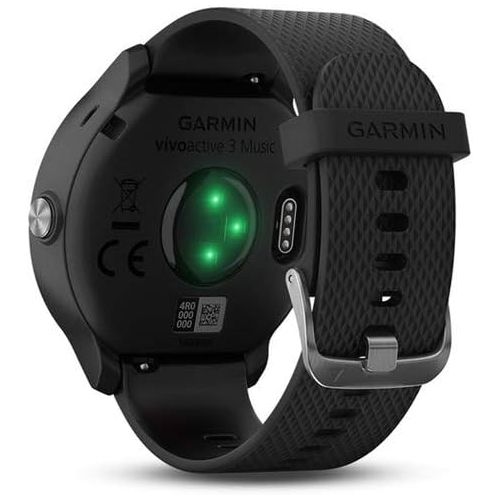가민 Beach Camera Garmin Vivoactive 3 Music GPS Smartwatch Black and Gunmetal (010-01985-01) with 1 Year Extended Warranty