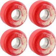 Ricta Wheels Cloud Swirl Red/White Skateboard Wheels - 52mm 78a (Set of 4)