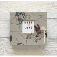 Ruby Love Baby Vintage Cowboy Baby Memory Book - Unique Boy Baby Books