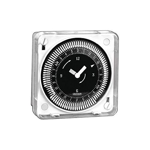  Grasslin by Intermatic MIL72EQTUZH-24 24-Hour 24V Flush Mount Electromechanical Time Control with Manual Override and Battery Backup