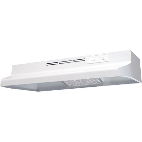  Air King AR1363 7-Inch Round Ducting Under Cabinet Range Hood with 2-Speed Blower and 180-CFM, 7.5-Sones, 36-Inch Wide, White Finish