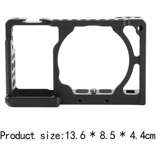  Acouto Camera Cage, Protective Camera Cage Kit Aluminum Alloy Corrosion Resistant Camera Cage Stabilizer with 14 and 38 Screw Holes for Sony A6000 A6300 NEX7