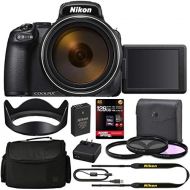 [아마존베스트]Nikon COOLPIX P1000 Digital Camera (Black) 26522 + 128GB 4K AOM Pro Kit: International Version (1 Year AOM Warranty)