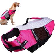 QBLEEV Dog Life Jacket Small,Life Vests Medium for Swimming, Dogs Pool Float Coat Swimsuits Flotation Device Life Preserver Belt Lifesaver Flotation Suit for Pet Bulldog Labrad