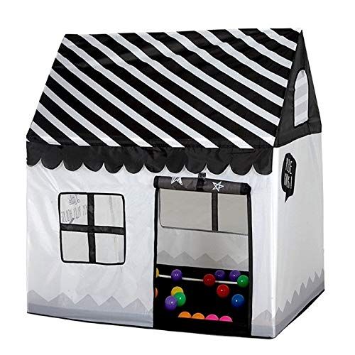  Wai Sports & Outdoors Household Children Printing Play Tent Small Game House with 50 Ocean Balls & Mat (Black White) Tents & Accessories (Color : Green)