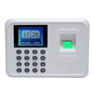 [아마존베스트]Aibecy Intelligent Biometric Fingerprint Password Attendance Machine Employee Checking-in Recorder 2.4 inch TFT LCD Screen DC 5V Time Attendance Clock