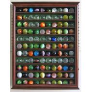 Display Gifts Inc. Large Toy/Antique/Glass Marble Balls/Bouncy Ball Display Case Holder Cabinet - Walnut Finish