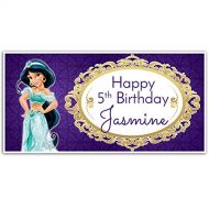 Paper Blast Princess Jasmine Birthday Banner Personalized Party Backdrop Decoration