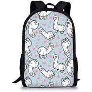 Showudesigns Children Alpaca Heart School Backpack Boys Girls Schoolbag Book Bag for Kids 2Nd/3Rd/4Th/5Th/6Th Grade
