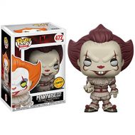 Funko Pennywise [w/ Boat] (Chase Edition): It x POP! Movies Vinyl Figure & 1 POP! Compatible PET Plastic Graphical Protector Bundle [#472 / 20176 - B]