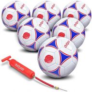 [아마존 핫딜]  [아마존핫딜]GoSports Premier Soccer Ball with Premium Pump - Available as Single Balls or 6 Packs - Choose Your Size
