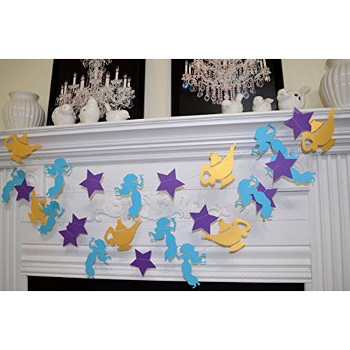  Princess Jasmine Birthday Party decor, Aladdin Magic Lamp, Princess room decorations, Princess Jasmine banner garland, Photo prop, Gold lamp