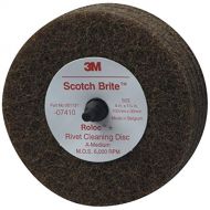 Cubitron Scotch-Brite(TM) Rivet Cleaning Disc 07410, 4 Diameter x 1-14 Thick, Medium Grit (Pack of 10)