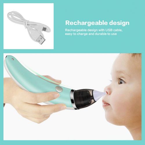  Klaury Baby Nasal Aspirator, Electric Nose Cleaner with 5 Suction Levels and 2 Tips Safe Hygienic for Infants & Newborns, USB Charged