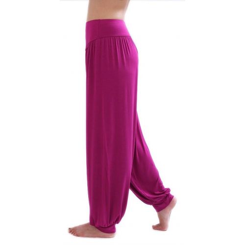  Hoerev Brand Super Soft Modal Spandex Harem Yoga Pilates Pants Navyblue